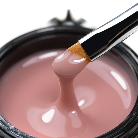 Gel builder autolivellante, duro, di media densità, MollyNails Nutty Nut, senza HEMA/Di-HEMA, 15 g