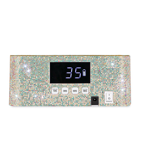 Lámpara UV/LED para uñas de 36 W MollyNails para esmaltes híbridos, geles y acrilogel, inalámbrica con circonitas V9BAT