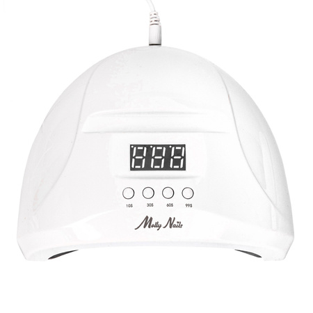 Lampa do paznokci UV/LED 48W Molly Nails do lakierów hybrydowych żeli i akrylożeli biała SUN 1S PRO 3m długości kabla