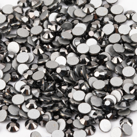 Strass para uñas de cristal SS10 Jet Hematite, aprox. 50 unidades.