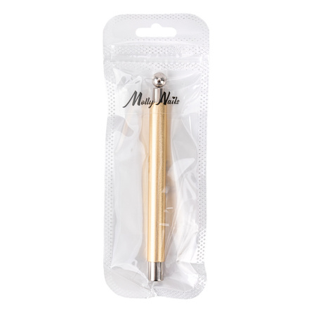 Aimant double face « œil de chat » avec bille MollyNails, doré