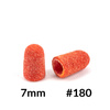 Pedicure caps 7 mm, 180 grit, 10 pcs Fabric Podo AlleMed Orange
