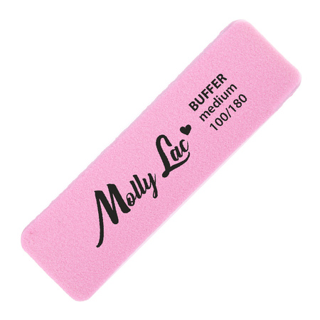 Double-sided polisher Buffer mini wide Medium 100/180 pink MollyLac 5 pcs