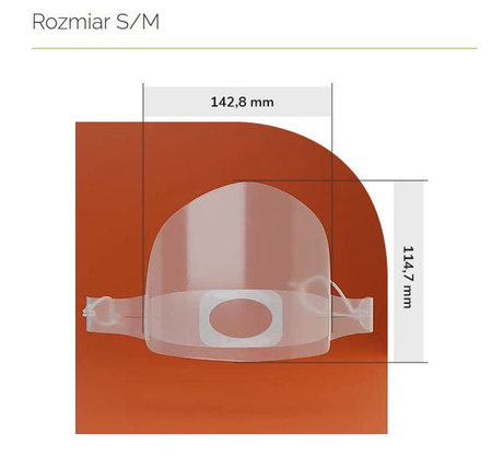 Mini cosmetic shield for mouth and nose Mouth Shield transparent non-fogging mask 5 pieces S/M