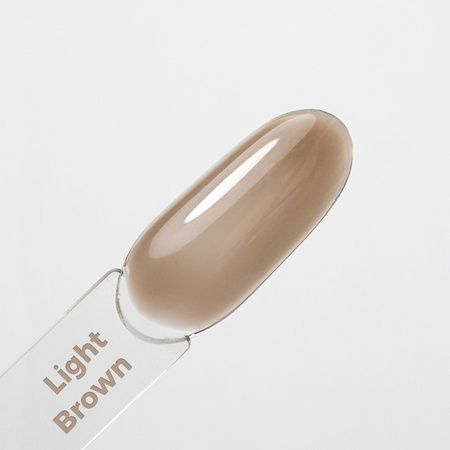 Farbiges Topcoat ohne Abwischen – „Crystal Glass“ von MollyNails, Light Brown, HEMA/Di-HEMA-frei, 10 g