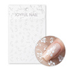 Dünne, selbstklebende Nagelsticker mit Blumenmotiv SWA20, weiß
