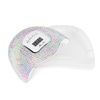 MollyNails 150W LED/UV nail lamp for hybrid varnishes, gels, and acrylic gels in crystal silver holo zirconia X5 MAX