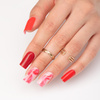 Esmalte híbrido MollyNails Hearts &amp; Kisses Red Kiss Neon sin HEMA ni Di-HEMA, 8 g, n.º 198