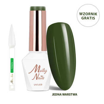 LED/UV Gel Polish The Trend Edit No. 304 Evergreen MollyNails HEMA/Di-HEMA Free 8g+ FREE Greens Color Chart