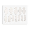 Combo de moldes de silicona de doble forma para manicura francesa MollyLac, forma de almendra corta, 12 unidades