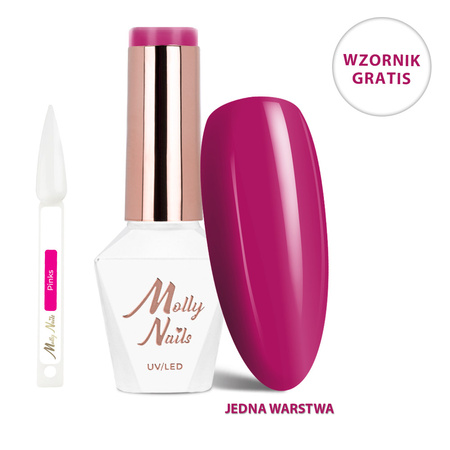 LED/UV-Hybridlack „Gel Polish La Vie en Rouge“ Nr. 326, Filter „Pink“ von MollyNails, HEMA/Di-HEMA-frei, 8 g + Musterkarte „Pinks“ GRATIS