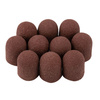 Abrasive caps for pedicure with cotton center, 13 mm, 240 grit, brown, AlleMed, 10 pcs.