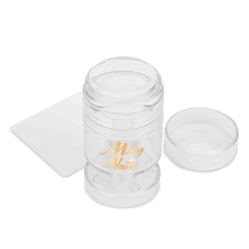 Timbro in silicone per piastrine MollyNails con motivo regolabile e strizzacapelli