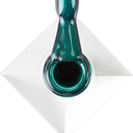 Smalto ibrido LED/UV Gel Polish Cat Eye Seduction n. 242 Allure Green MollyNails senza HEMA/Di-HEMA 8 g