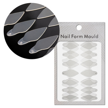 Moules autocollants en silicone pour Dual Form, pointe courte ST012-4 MollyLac, 24 pièces
