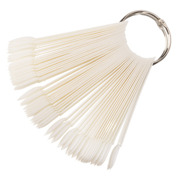 Almond tester template on a wheel for hybrid gel polishes and milky powders, 50 pcs, matte