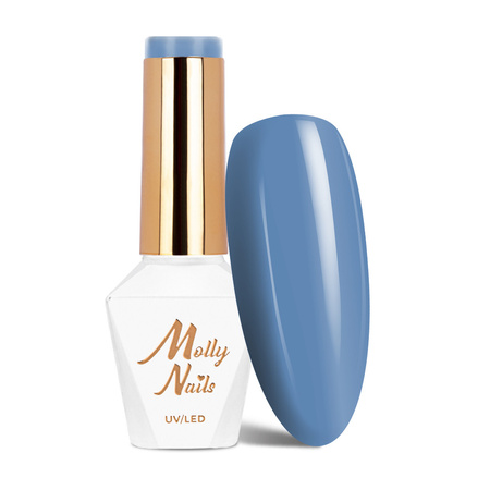 MollyNails Hybridlack Blue Sky Clear Blue, HEMA/Di-HEMA-frei, 8 g, Nr. 113