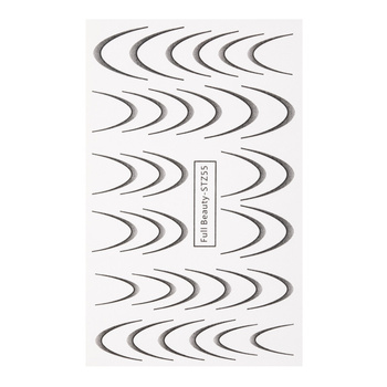 Gradient water decals for nails/French/Ombre/French smile line 34 pcs black STZ55
