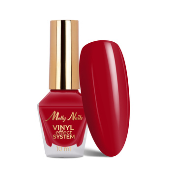 Esmalte clásico STEP 2: Color Lacquer Vinyl Effect System MollyNails Rojo 10 ml