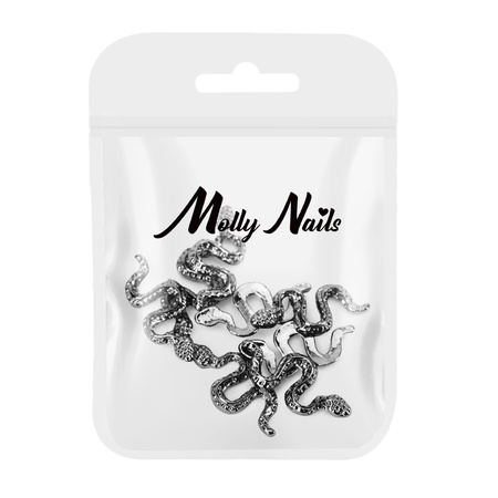 Décorations pour ongles « serpents » 3D MollyNails SZ-155, 10 pièces