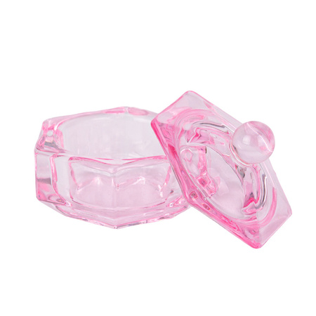 Скляний стаканчик з кришкою для рідини, очищувача та рожевої хни