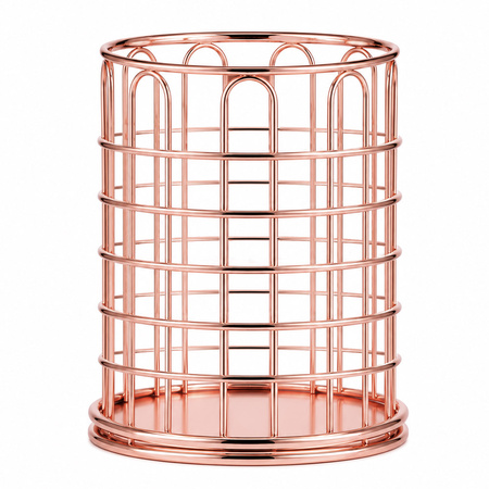 Porte-pinceaux organiseur rose doré n° 7