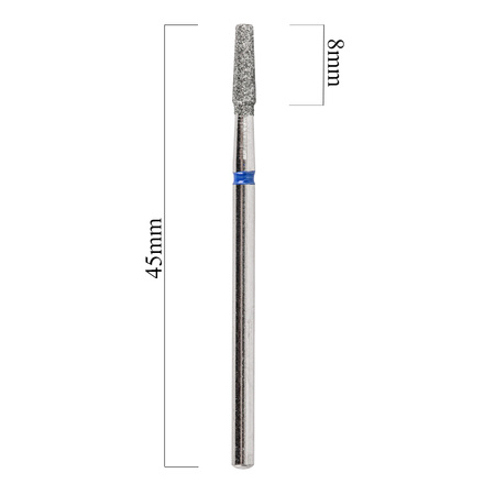 Set of diamond cutters, long cone, blue, medium, 10 pcs