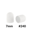 Pedicure-Kappen 7 mm, Körnung 240, 10 Stück, Fabric Podo AlleMed, Weiß