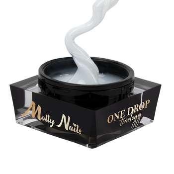 MollyNails One Drop Tixology Silky White 15g thixotropic builder gel