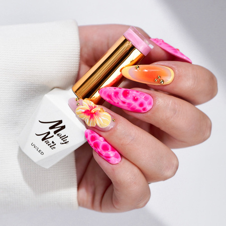 Vernis hybride LED/UV Gel Polish Sorbet n° 298 Raspberry Punch MollyNails sans HEMA/Di-HEMA 8 g