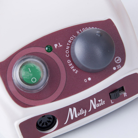 Frezarka do manicure i pedicure 65W MollyNails biała Strong 270 35 000 obrotów