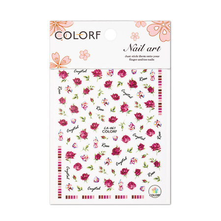 Selbstklebende Nagelsticker mit Blumen- und Rosenmotiven CA-461