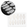 Combo system dual silicone molds for French manicure MollyLac almond short 12 pcs
