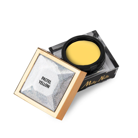Creative Flow Color Gel — креативний гель LED/UV для нейл-арту, що створює ефект розпливних, м'яких візерунків MollyNails Pastel Yellow, без HEMA/Di-HEMA, 5 г