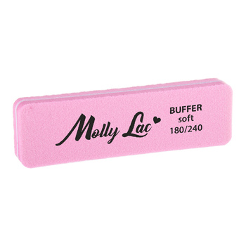 Discos de pulido de doble cara Buffer mini anchos Soft 180/240 rosa MollyLac, 5 unidades