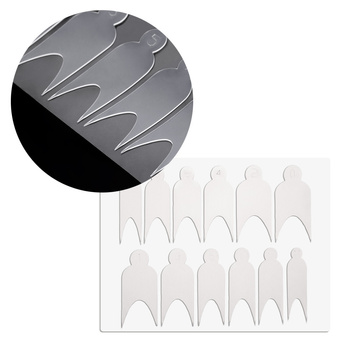 Combo-Set mit 12 Silikonformen für French Maniküre