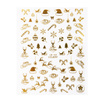 Autocollants pour ongles fins et autocollants de Noël MollyNails CB-149 dorés