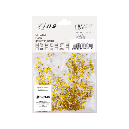 Glas-Strasssteine für Nägel SS5 Citrine ca. 1440 Stück pro Packung