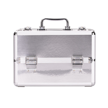 Cosmetic case M for nail polish, silver with silver fittings