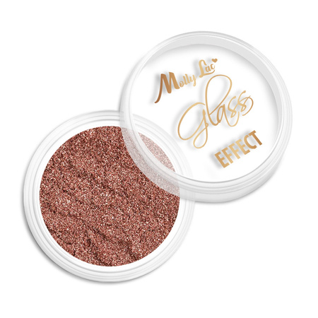 Polvo con efecto espejo para decorar las uñas MollyLac Glass Effect Brown n.º 10
