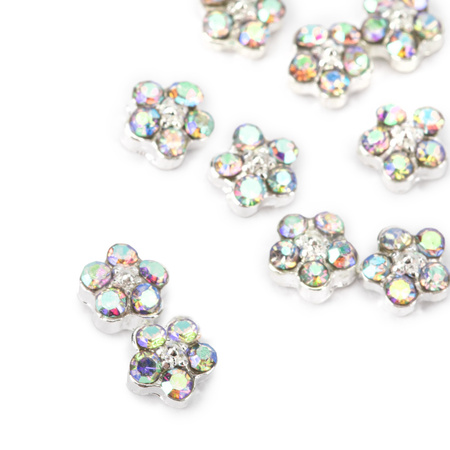 Adornos para uñas con flores en 3D MollyNails K1124, 10 unidades