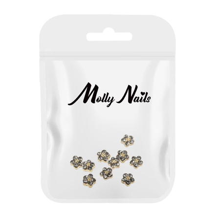 Прикраси для нігтів «Квіточки 3D» MollyNails K1121, 10 шт.
