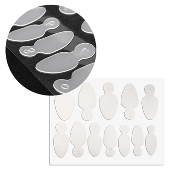 Combo system dual form silicone molds for French manicure MollyLac oval 12 pcs