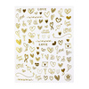 Adhesivos para uñas autoadhesivos de San Valentín dorados CB-202
