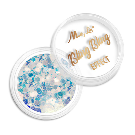 MollyLac Bling Bling Effect nail powder 1 g No. 08