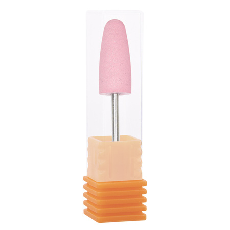 Pink oval rubber cutter with silver shank