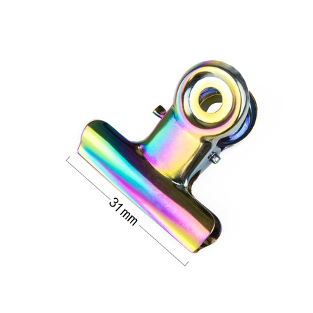 Clip metálico con abrazadera para sujetar el túnel, cobalto, 31 mm
