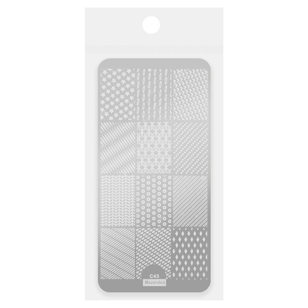Placa para sellos con motivos Mezerdoo C43