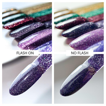 MollyNails Hybridlack „Flashing Lights 3 Into the Darkness“, HEMA/Di-HEMA-frei, 8 g, Nr. 614