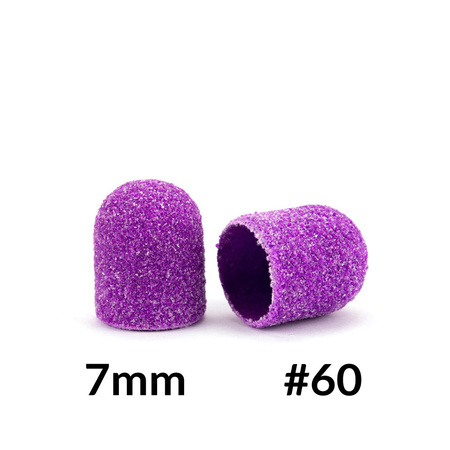Cappucci per pedicure 7 mm, grana 60, 10 pezzi, Fabric Podo AlleMed, viola